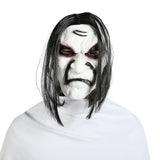 Triogift  Halloween Zombie Mask Props Scary Ghost Zombie Mask Realistic Masquerade Halloween Mask Long Hair Ghost Scary Mask