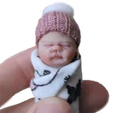 Triogift  Simulation Baby Newborn Pvc Ornament Handle Toy  Finger Doll Real Clothes Random