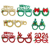 Triogift Christmas Headbands cute Reindeer Antlers Xmas Tree Glasses Frame for Kids Adults Gift Noel Navidad new year Photo Booth props