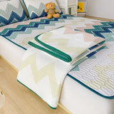 Triogift  -  New Cool Feeling Summer Blanket Set with Latex Bed Mat Air Condition Comforter Bedding Sets Lightweight Breathable Cooling Quilt