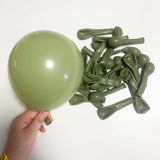 Triogift Retro Avocado Green Balloons Garland Kit Arch Baby Shower Decor Sand White Balloon Arch Birthday Party Decoration Latex Globos