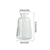 Triogift Decorative Flower Bottle Modern Mini Glass Vase for Flowers Transparent Bud Vase Designed for Living Room Decor Table Ornaments