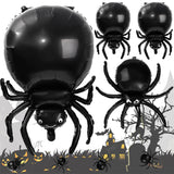 Triogift Halloween Spider Foil Balloons Halloween Balloon Black Spiders Airballoon Birthday Halloween Party Home Decorations Accessories