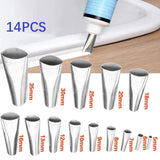 Triogift  14pcs Caulking Nozzle Applicator Sealant Finishing Tool Stainless Steel Perfect Hand Equipments Tools Construction Tools