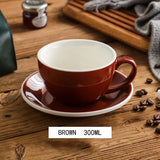 Triogift  -  300ml Ceramic Breakfast Milk Cup American Coffee mug Set Afternoon Tea Cups Ceramic Water Cup tea mug coffee cup