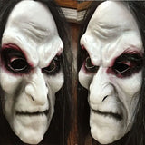 Triogift  Halloween Zombie Mask Props Scary Ghost Zombie Mask Realistic Masquerade Halloween Mask Long Hair Ghost Scary Mask