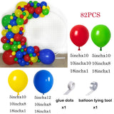 Triogift Circus Party Balloon Arch Kit Garland Red Blue Yellow Balloons Carnival Birthday Decorations Rainbow Confetti Ballon Baby Shower