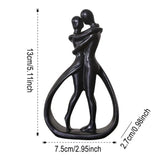 Triogift Modern Couple Embrace Statue