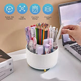 Triogift Office desk storage box, pen holder, painting brush, makeup storage box, 360 ° rotating office, school multifunctional storage