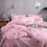 Triogift Kawaii Cute Pink Pig Duvet Cover Children Girls Cartoon Bedding Set Twin Full Queen Comforter Cover Bedroom Decoration Gifts