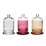 Triogift 1PC Glass Jars for Candles Dome Cloche Bell Jar Scented Candle Making Kit Candle Vessels Bulk Empty Container 190ML/220ML