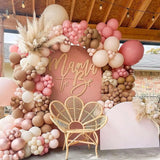 Triogift Pink Metallic Balloon Garland Arch Kit Wedding Birthday Party Decoration Kids Globos Rose Gold Confetti Latex Ballon Baby Shower