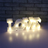 Triogift  Romantic Valentine's Proposal 3D LOVE LED Letter Sign Night Light Marquee Table Lamp Lanterns Nightlights for Christmas Wedding