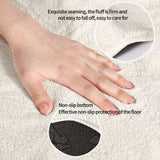 Triogift Cloud Shaped Bedside Carpet Soft Plush Bedroom Rugs Non Slip Floor Mat for Living Room Nursery Baby Play Mat Home Decorative Rug