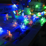 Triogift  Christmas Snowflake String Lights LED Fairy Lights USB/Battery Powered Garland 2024 New Year's Wedding Party Xmas Decorations