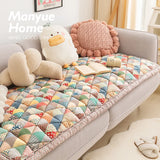 Triogift Hot Selling Retro Pastoral Style New Pure Cotton Mantou Sofa Cushion Colored Anti Slip Thick Anti Cat Scratch