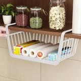 Triogift Kitchen Closet Shelves Cupboard Hanging Under Shelf Storage Iron Mesh Basket Cabinet Door Organizer Rack Desk Closet Holders