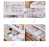 Triogift Make Up Case Jewelry Container Box Makeup Organizer Drawers Plastic Cosmetic Storage Box Makeup Brush Holder Organizers