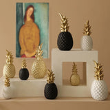 Triogift Nordic Light Luxury Pineapple Decoration,Golden Fruit Shape Living Room Porch Home Decoration Figurines Gift Wedding Props