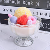 Triogift Handmade Ice Cream Shaped Aromatherapy Candle, Different Flavor for Stress Relief, Home Fragrance