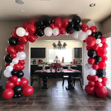 Triogift Birthday Party Balloons Garland White Black Red Balloon Arch Kit Kid Baby Shower Decor Wedding Anniversary Graduation Decoration