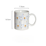 Triogift  -  Ins Korean Cute Cartoon Duck Mug Girl Breakfast Milk Coffee Oat Cup Office Water Cup