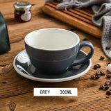 Triogift  -  300ml Ceramic Breakfast Milk Cup American Coffee mug Set Afternoon Tea Cups Ceramic Water Cup tea mug coffee cup