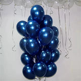 Triogift 20pcs 5/10/12inch Luminous Blue Latex Balloons Dark Blue Helium Air Balloon Birthday Wedding Decoration Party Balloon Supplies