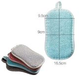 Triogift  Double Sided Kitchen Cleaning Magic Sponge, Non-Scratch Microfiber Sponge, Reusable Scouring Pad for Scrubbing Cleaning of Dishe