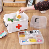 Triogift 1pc Plastic Multi-layer Domestic Medicine Box Portable Divided Medicine Storage Box Portable First Aid Box Domestic Medicine Box