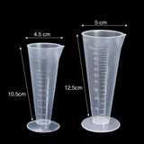 Triogift  2pcs Measuring Cup 50ml/100ml PlasticTriangular Graduate Plastic Beaker Graduated Measuring Cup for Laboratory Home Kitchen Test