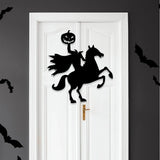 Triogift Halloween Decoration Room Door Stickers Window Decor Skeleton Hand Pumpkin DIY Devil Witch Hat Glass Window Stickers Ghost