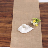 Triogift  Natural Burlap Table Runner,Jute Vintage Farmhouse Tabletop Boho Decor for Wedding, Parties BBQ Everyday Holidays Decoration