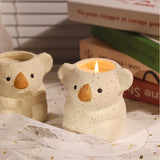 Triogift Koala Scented Candles for Living Room Decoration Fragrance Candles in Jars with Wooden Wick Souvenirs for Guests