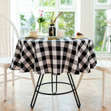 Triogift Plaid Table Cloth American Red Black Check Party Decoration Hotel Restaurant Party Round Table Towel Placemat Spot