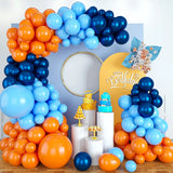 Triogift 50PC Orange Blue Valentine's Day Balloons Latex Balloons Party Decoration Wedding Baby Shower Party Supplies Gender Reveal