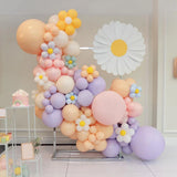 Triogift Macaron Daisy Balloon Garland Kit Lemon Yellow Latex Balloon Summer Birthday Wedding Party Decoration Baby Shower Daisy Ballon