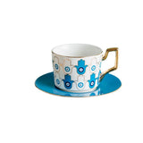 Triogift  -  Blue Eye Ceramic Coffee cup European Fashion Coffee cup Dish Set Home Afternoon Tea Tea Cup tea cups and saucer sets  coffee cup