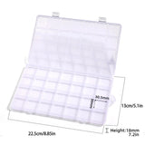 Triogift 28 Grid Rectangle Plastic Jewelry Box Compartment Storage Box Case Jewelry Earring Bead Craft Display Container Organizer