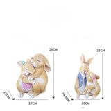 Triogift Cute Creative Garden Rabbit Decoration Living Room Decoration Resin Crafts Garden Decoration Home Decoration Accessories