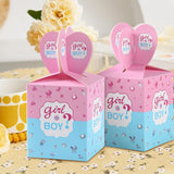 Triogift 24PCS Gender Reveal Boy or Girl Candy Box Packaging Baby Shower Baptism Gift For Guest Kids Birthday Party Favors Decor Supplies