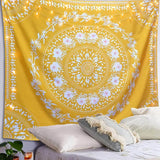 Triogift  Bohemian Floral Psychedelic Tapestry Wall Hanging Mandala Tapestry Wall Hangings Decor For Living Room Bedroom Decor 1pc