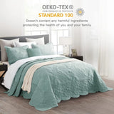 Triogift  Oversized King Bedspread 128x120 Extra Wide, Quilted Coverlet Bedding Set, Thin Comforter, Luxurious, 5 Piece, Bedspread Set