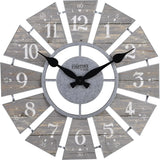 Triogift Gray Numeral Windmill Wall Clock 24 X 2 X 24 in Analog Decoration for Bedroom Farmhouse Large Living Room Wall Clock Decor Home