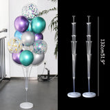 Triogift 2set 132cm Birthday Balloons Air Balls Stand Balloon Holder Column Birthday Party Decor Kids Adult Holder Ballons Accessories