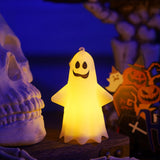 Triogift 1PC Halloween LED Ghost Lights Party Ambience Decoration Halloween Home Decoration Supply Props