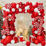 Triogift Christmas Balloons Garland Green Red Box Candy Balloons Arch Santa Reindeer Star Foil Ballon New Year Christmas Party Decor 2025