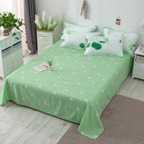 Triogift Korean style ins pastoral green four piece bedding set, small fresh girl heart, student bed sheet, quilt set, three piece set