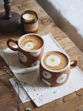 Triogift  -  Ins Style Cartoon Japanese Mug Hand Painted Poached Egg Ceramic Cup Home Office Breakfast Mugs Tea Water Milk Coffee Cup