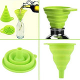 Triogift  Mini Silicone Gel Foldable Collapsible Style Funnel Hopper Kitchen Tool